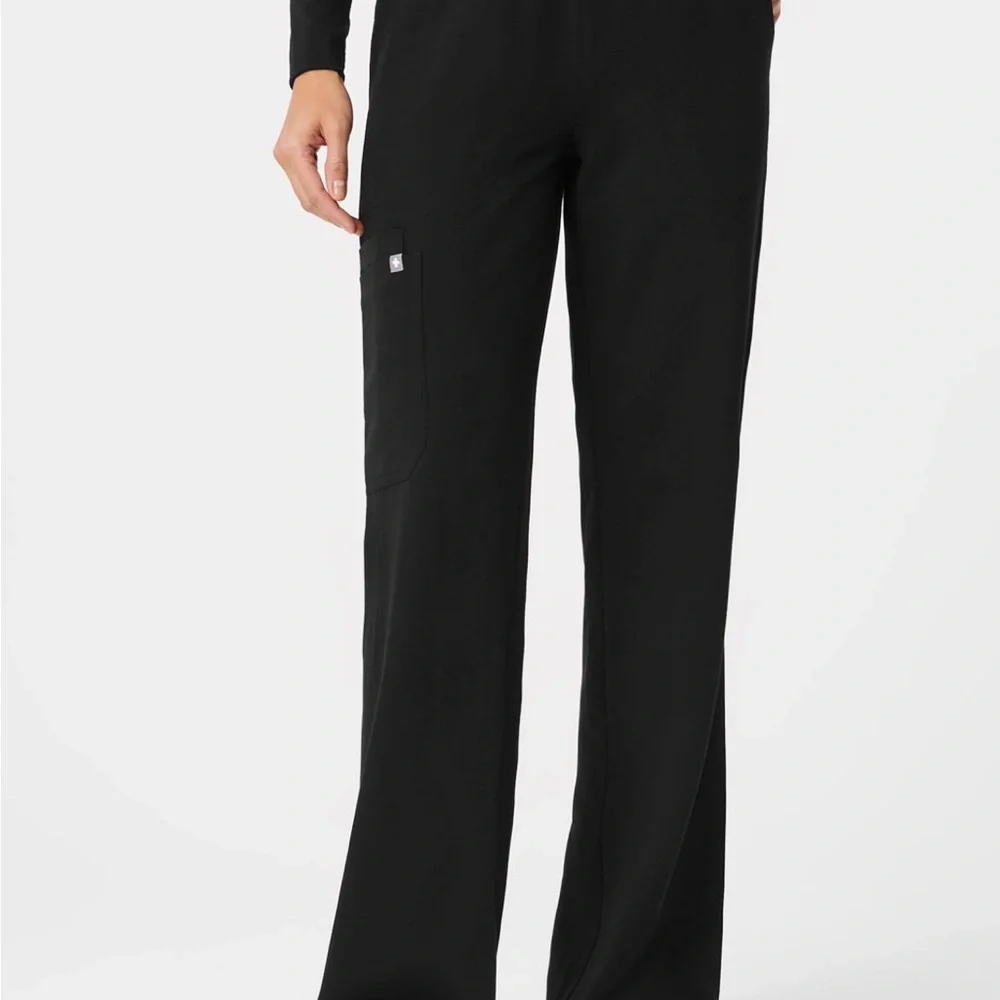 Figs Women's Wide-Leg Black Pants - Picture 2 of 3